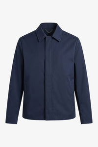 Men’s Navy Collared Waterproof Harrington Jacket