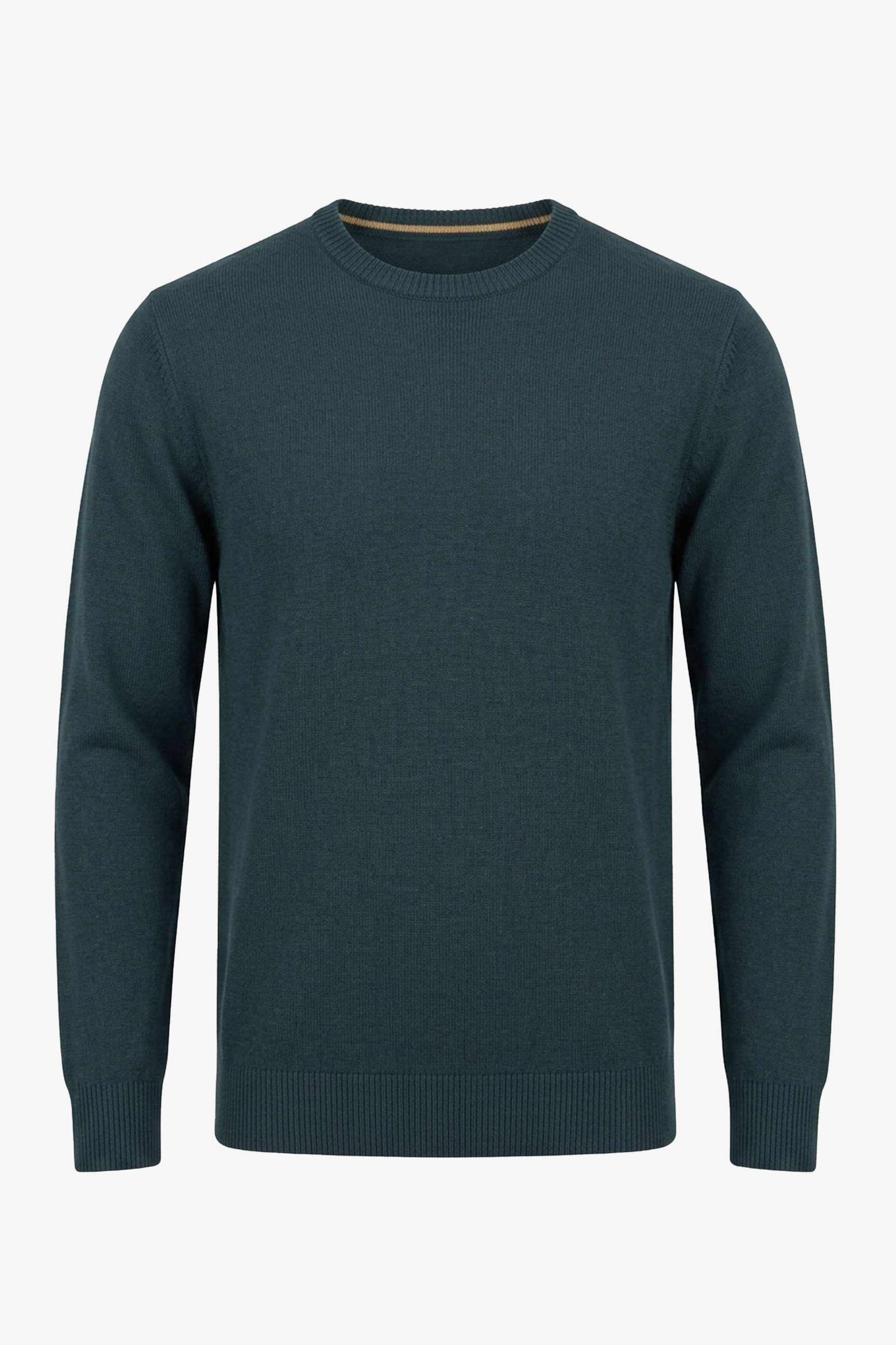 Men’s Navy Knitted Jumper Crew Neck Regular Fit Pullover - Buy Online ...