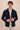 Men’s Navy Zip Linen Jacket & Beige Trousers Set Smart Casual Summer Outfit