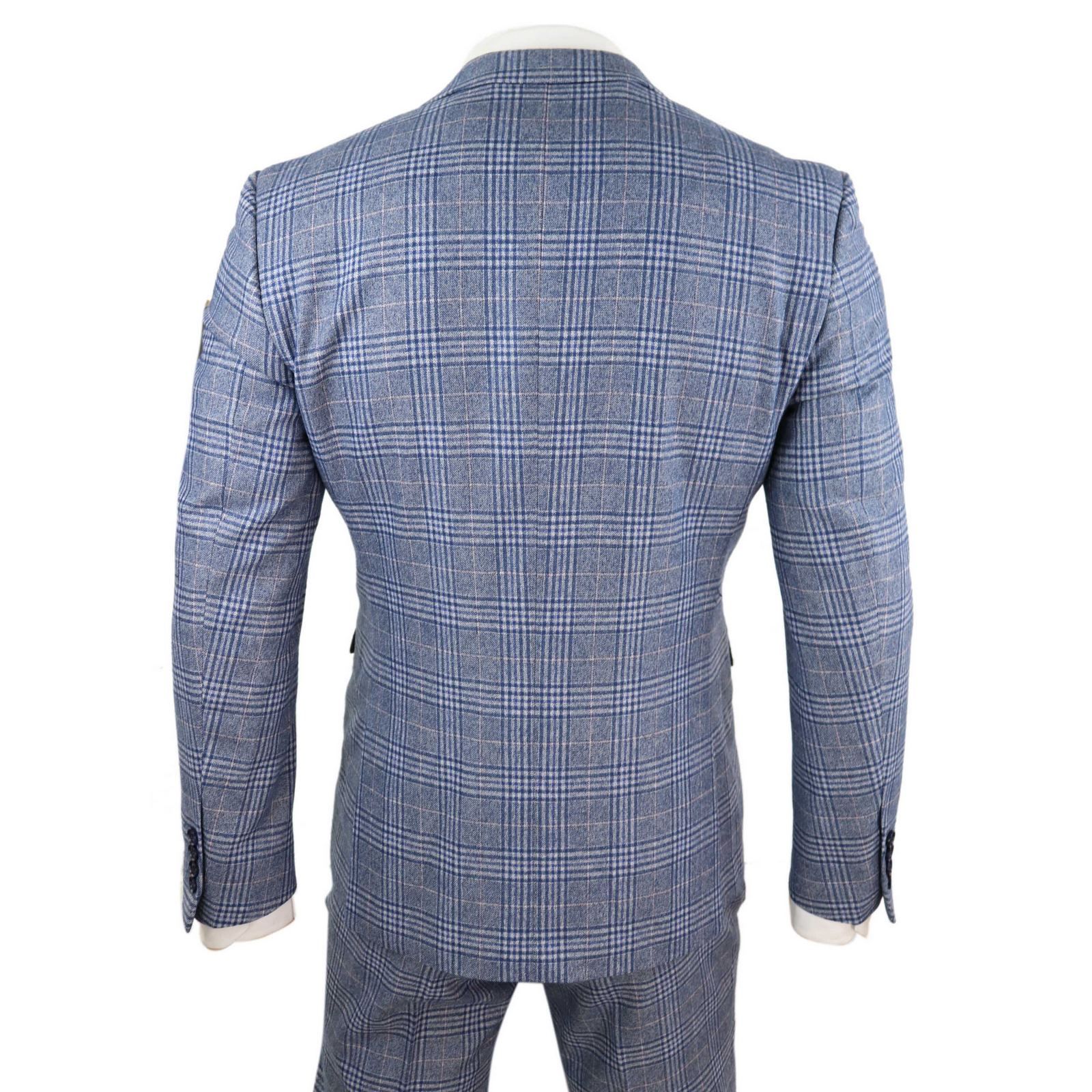 スーツ vintage VAN JAC 3piece suit setup em Mens 3 Piece Blue-Grey Vintage Suit - Paul Andrew Victor