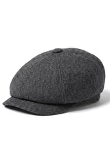 Mens 8 Panel Newsboy Cap - Cavani Martez - Dark Grey