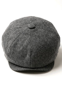 Mens 8 Panel Newsboy Cap - Cavani Martez - Dark Grey