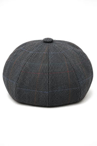 Men's 8 Panel Razor Baker Boy Hat Wool Tweed Blinders Newsboy Flat Cap