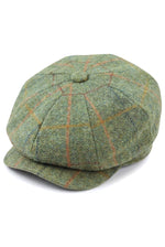 Men's 8 Panel Razor Hat Tweed Blinders Newsboy Green Check Flat Cap