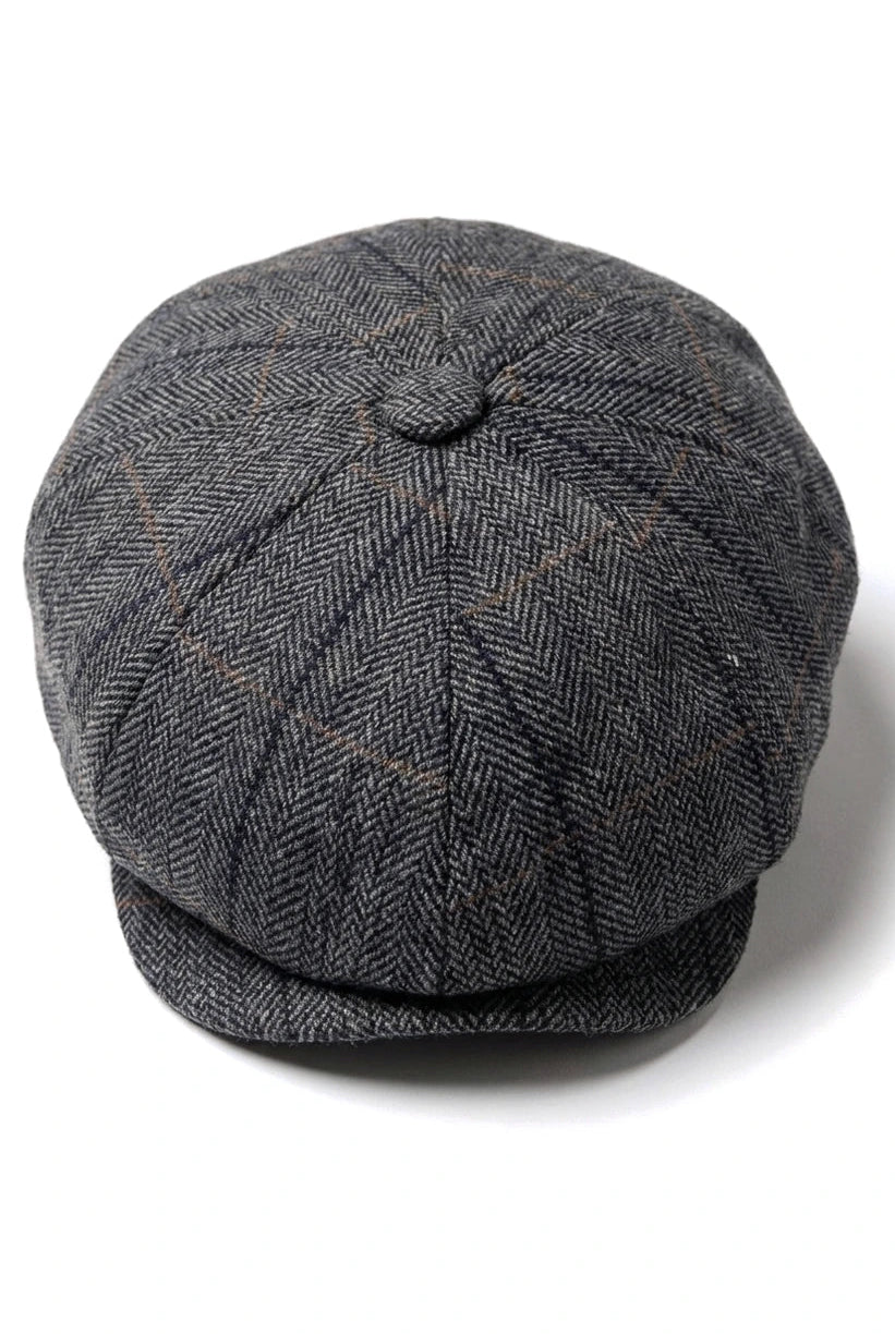 Mens 8 Panel Shelby Newsboy Cap -  Cavani Albert