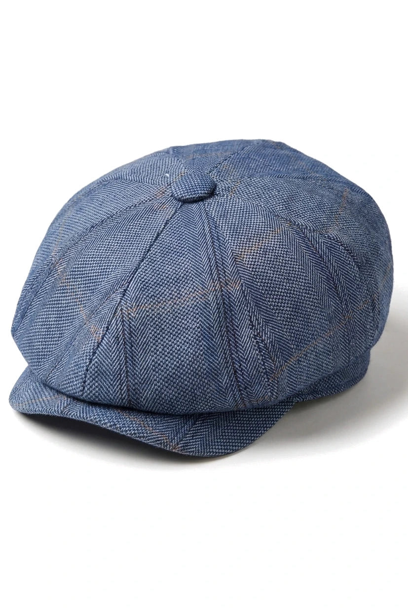 Men's 8 Panel Shelby NewsboyTweed Flat Cap - Cavani Connall