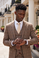 Men’s Beige Slim Solid Colour Tie