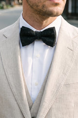 Men’s Black Tweed Bow Tie