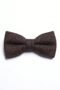 Men’s Black Tweed Wool Blend Bow Tie