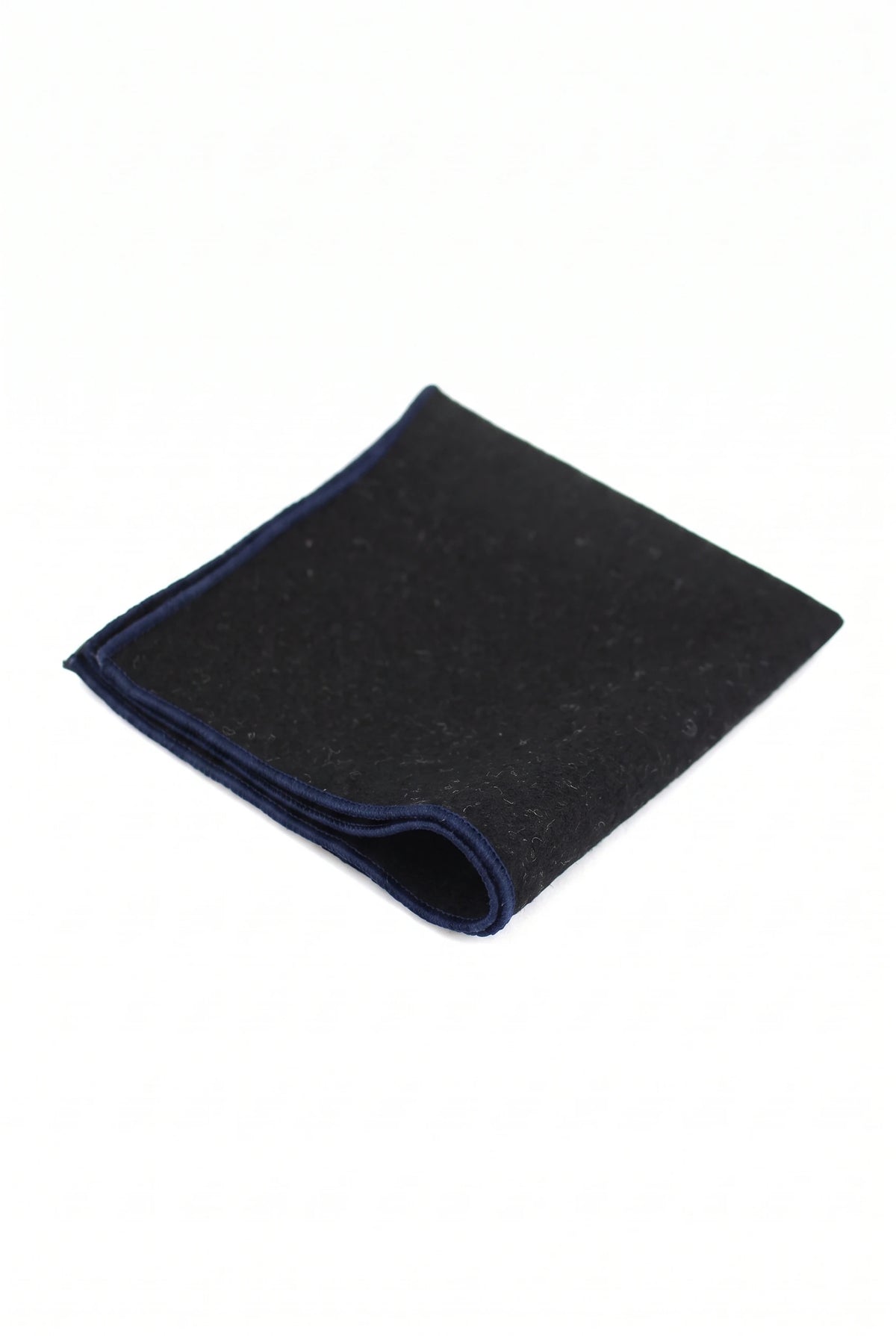 Men’s Black Tweed Wool Blend Pocket Square