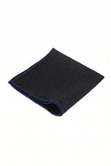 Men’s Black Tweed Wool Blend Pocket Square