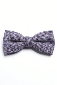 Men’s Blue Herringbone Tweed Bow Tie