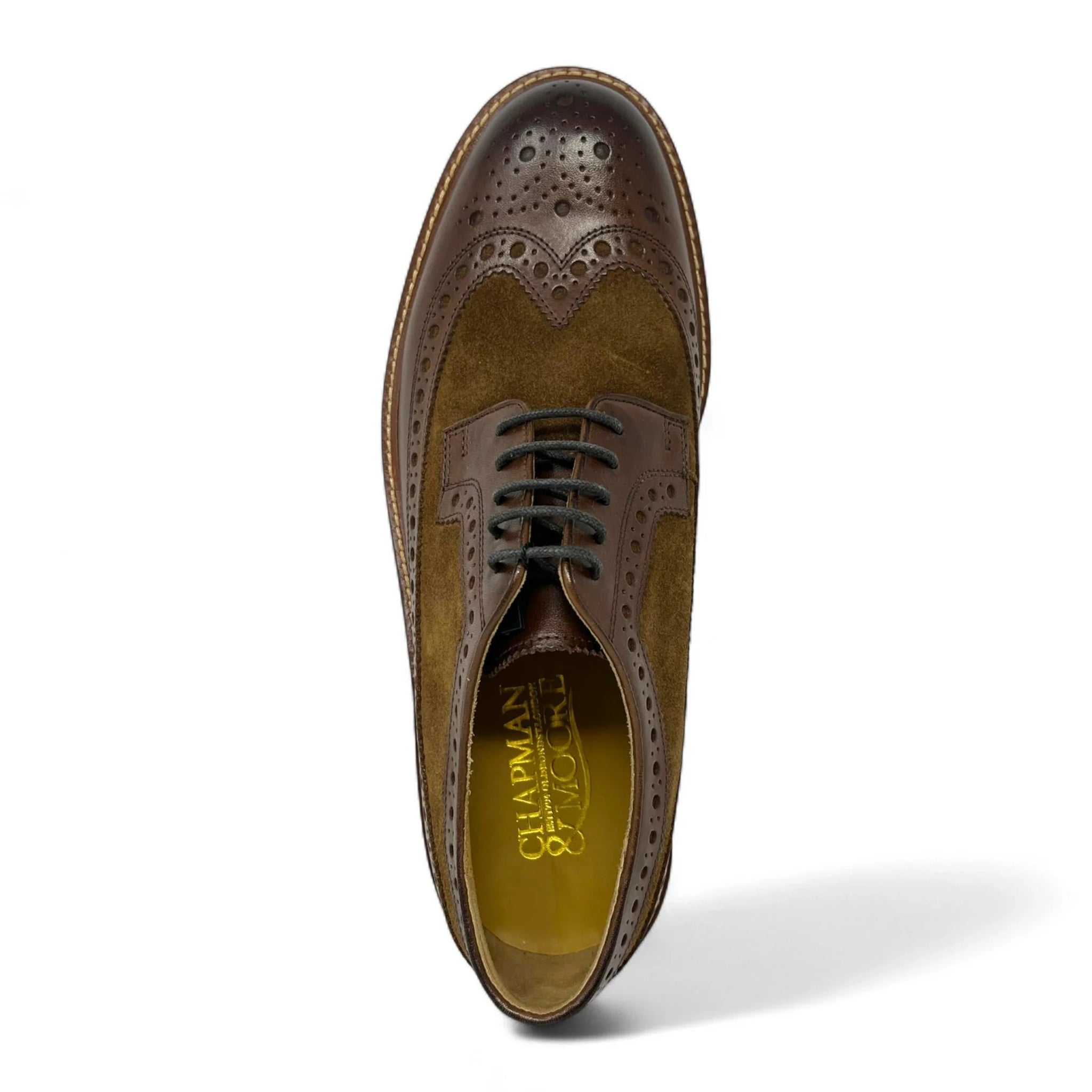 Men's Brown Suede Leather Brogues Shoes