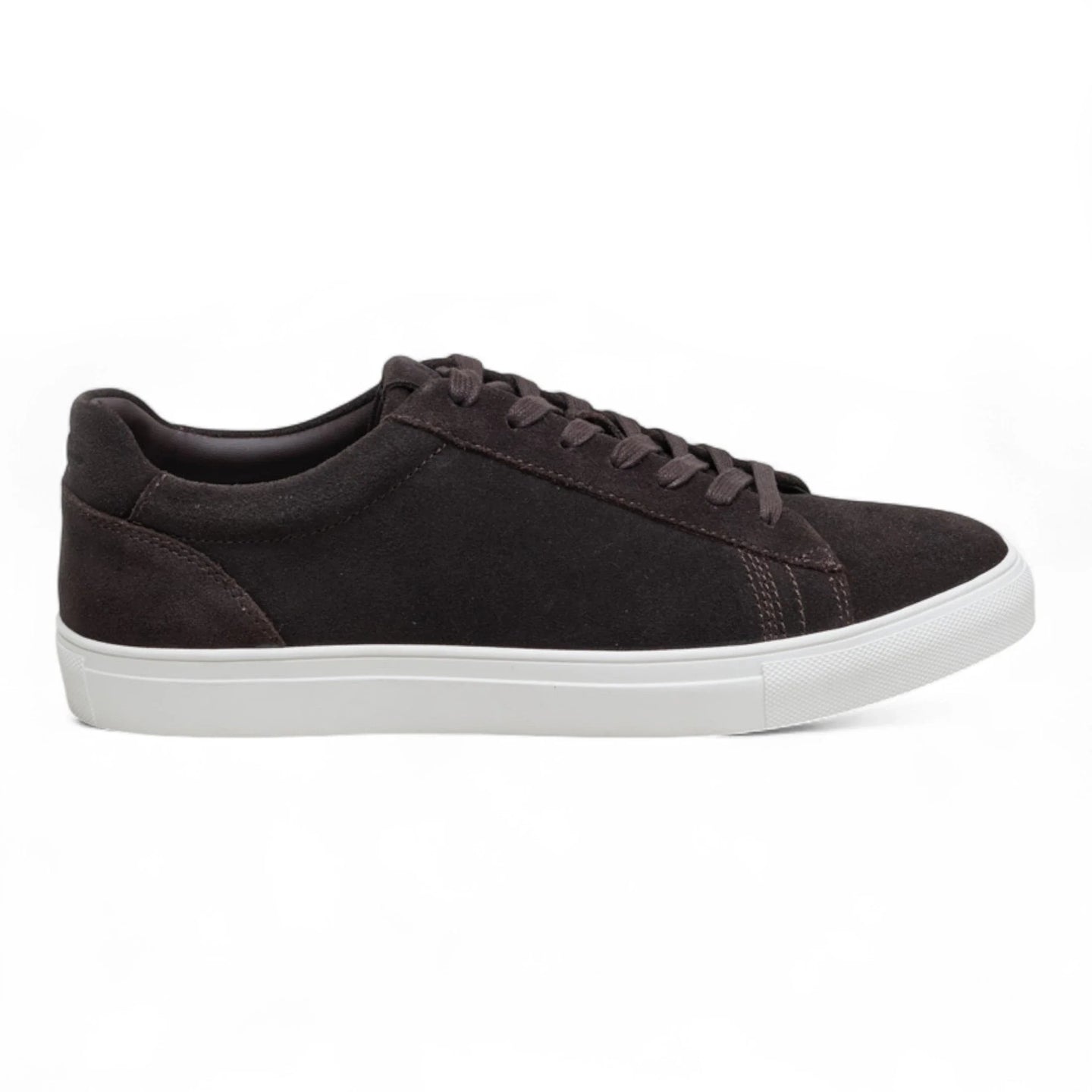 Men's Brown Suede Leather Lace-Up Casual Sneakers