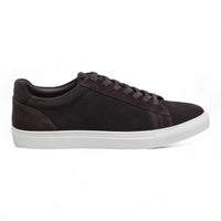 Men's Brown Suede Leather Lace-Up Casual Sneakers