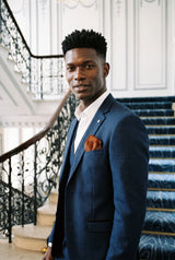 Men’s Brown Tweed Pocket Square