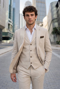 Men’s Brown Tweed Pocket Square