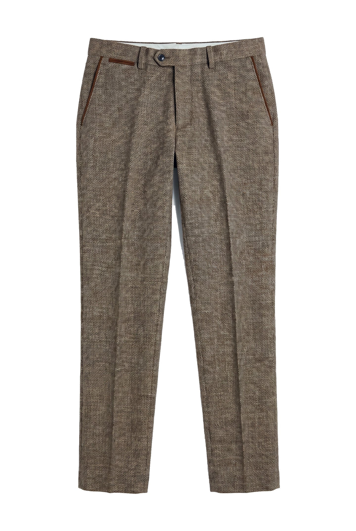 Ralph - Men's Tweed Brown Trousers