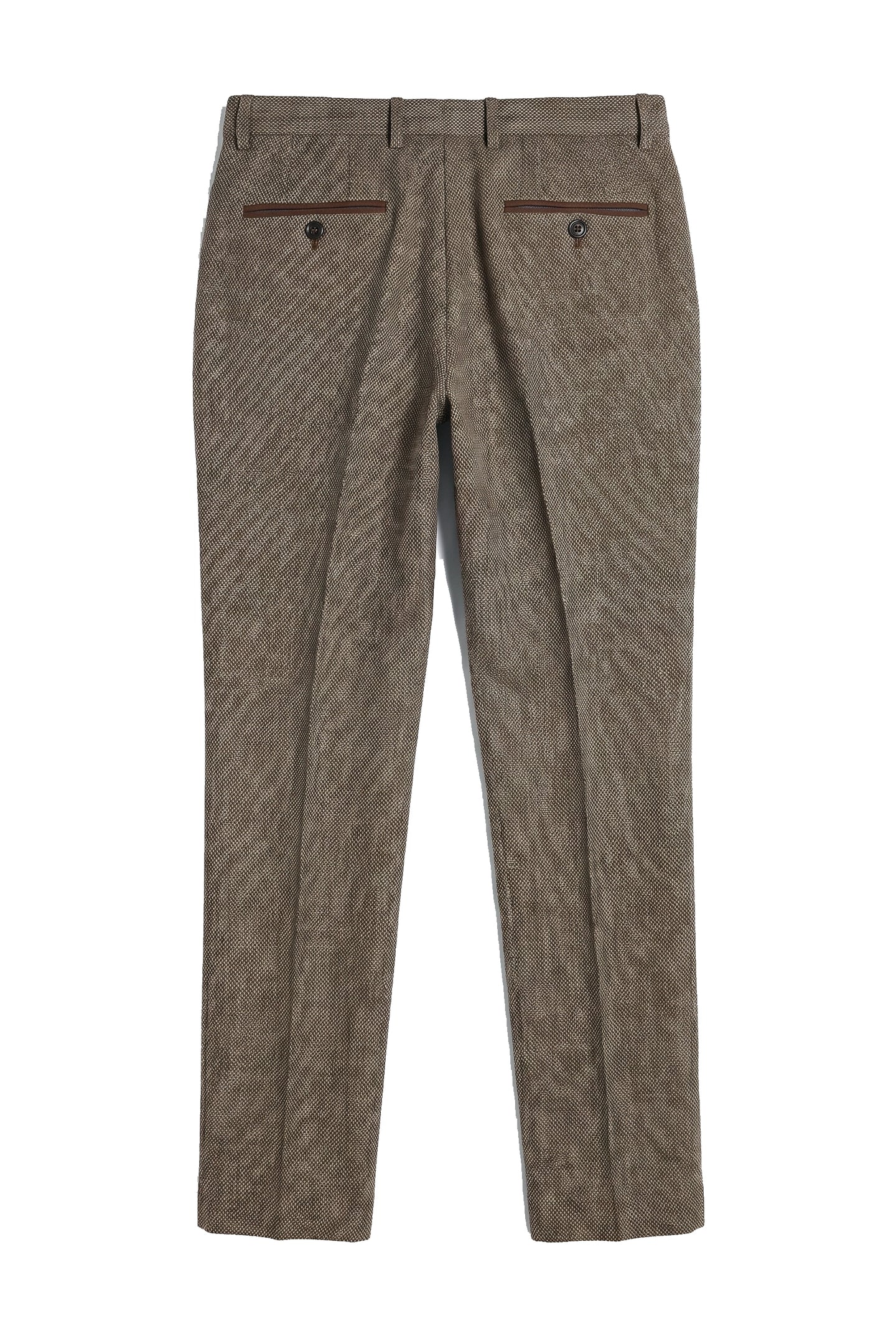 Ralph - Men's Tweed Brown Trousers