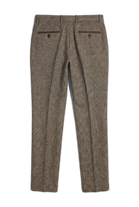 Ralph - Men's Tweed Brown Trousers