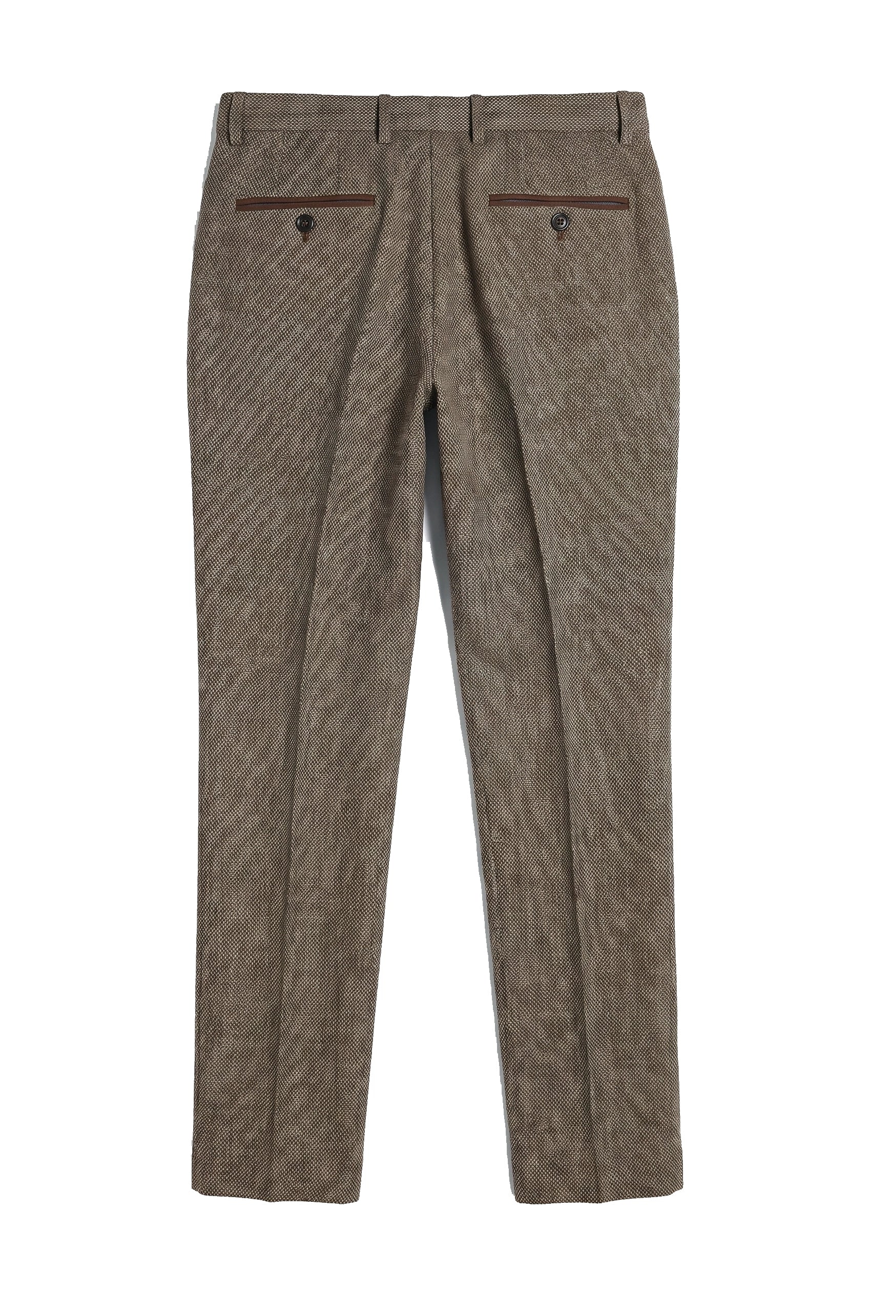Ralph - Men's Tweed Brown Trousers