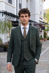 Men’s Brown Wool Blend Tweed Tie