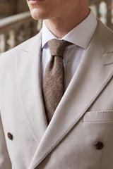 Men’s Brown Wool Blend Tweed Tie