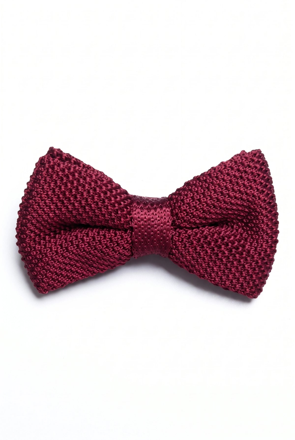 Men’s Burgundy Knitted Bow Tie