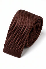 Men’s Burgundy Knitted Polyester Tie