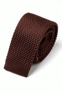 Men’s Burgundy Knitted Polyester Tie