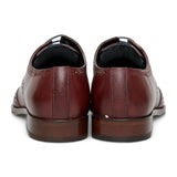 Men's Burgundy Leather Classic Formal Lace-Up Brogue Shoes