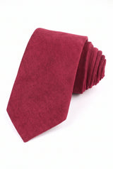 Men’s Burgundy Suede-Finish Tie