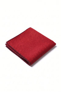 Men’s Burgundy Tweed Wool Blend Pocket Square