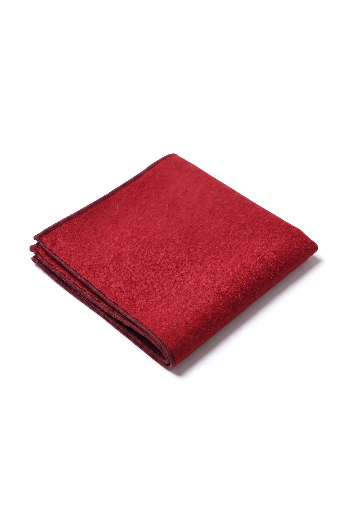 Men’s Burgundy Tweed Wool Blend Pocket Square