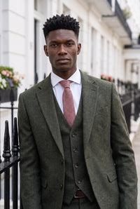 Men’s Burgundy Wool Blend Tweed Tie