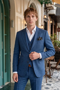 Men’s Charcoal Tweed Wool Blend Pocket Square