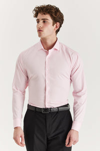 Men's Classic Double Cuff Cutaway Collar Dress Shirt - Pink