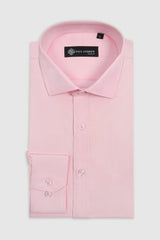 Men's Classic Double Cuff Cutaway Collar Dress Shirt - Pink