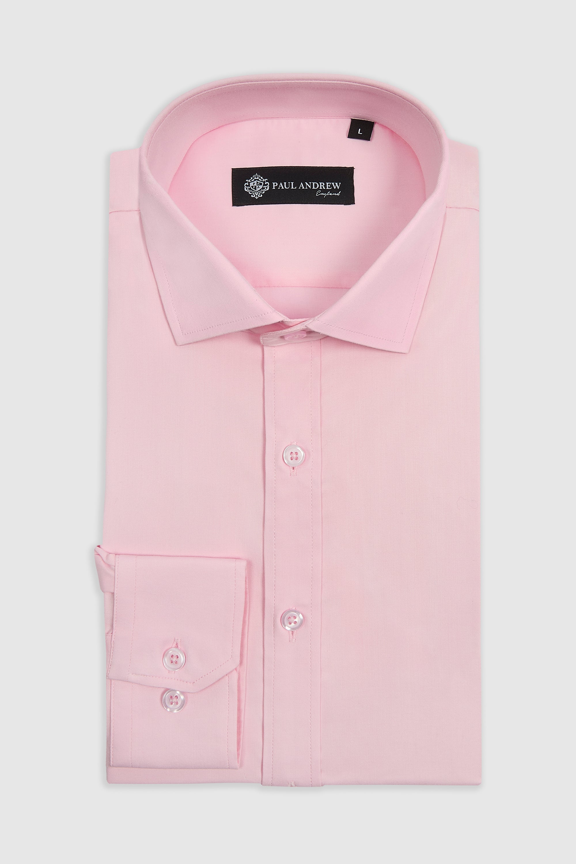 Men's Classic Double Cuff Cutaway Collar Dress Shirt - Pink