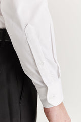 Men's Classic Double Cuff Cutaway Collar Dress Shirt - White