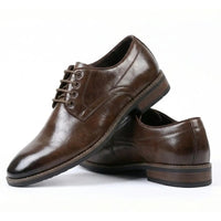 Men's Classic Plain Toe Lace-Up Derby Shoes