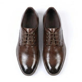 Men's Classic Plain Toe Lace-Up Derby Shoes