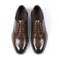 Men's Classic Plain Toe Lace-Up Derby Shoes