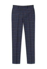 Rover - Men's Blue Wedding Trousers Tweed Check