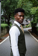 Men’s Cream Wool Blend Tweed Tie