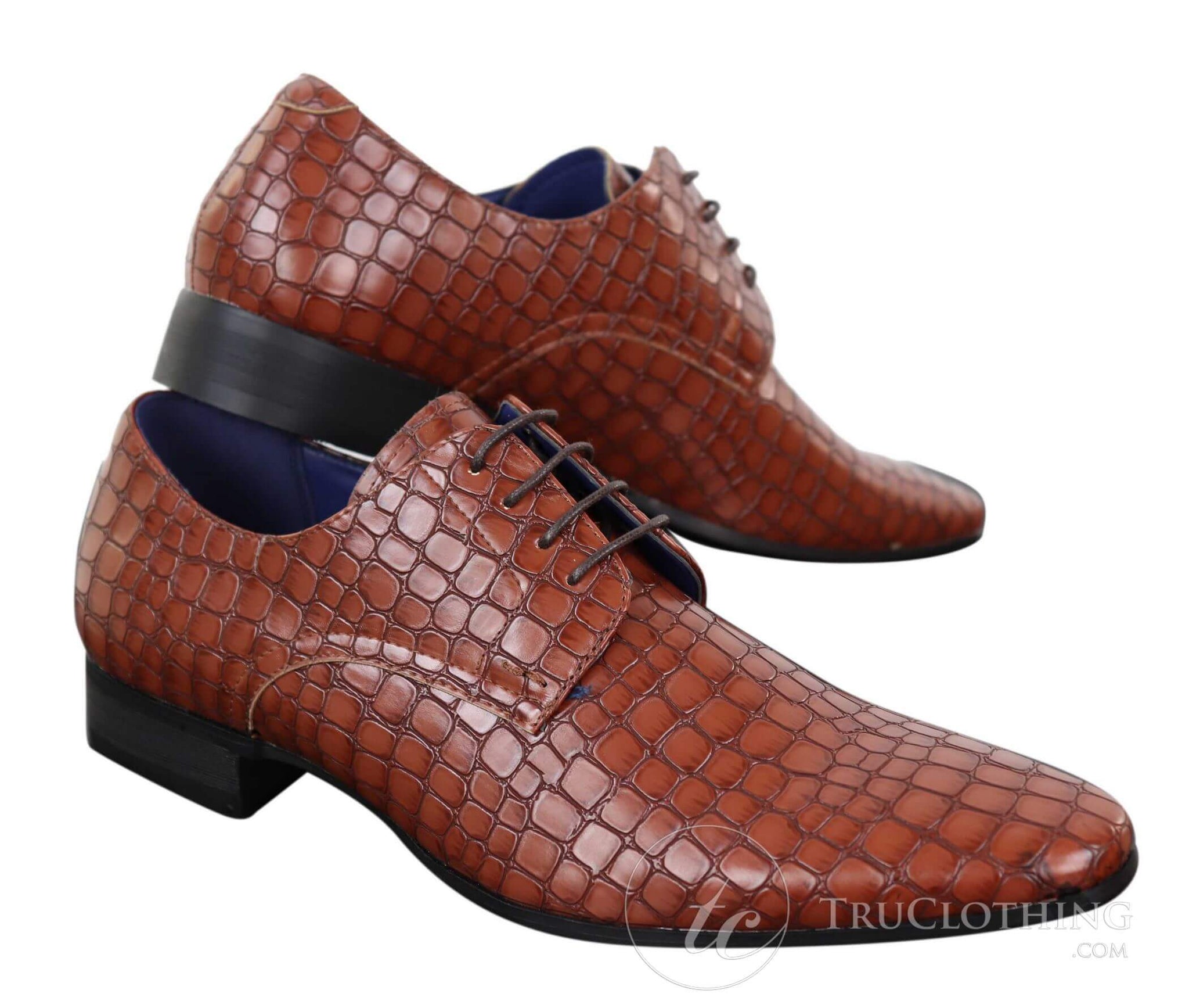 Mens Crocodile Skin Effect Shoes: Buy Online Happy Gentleman