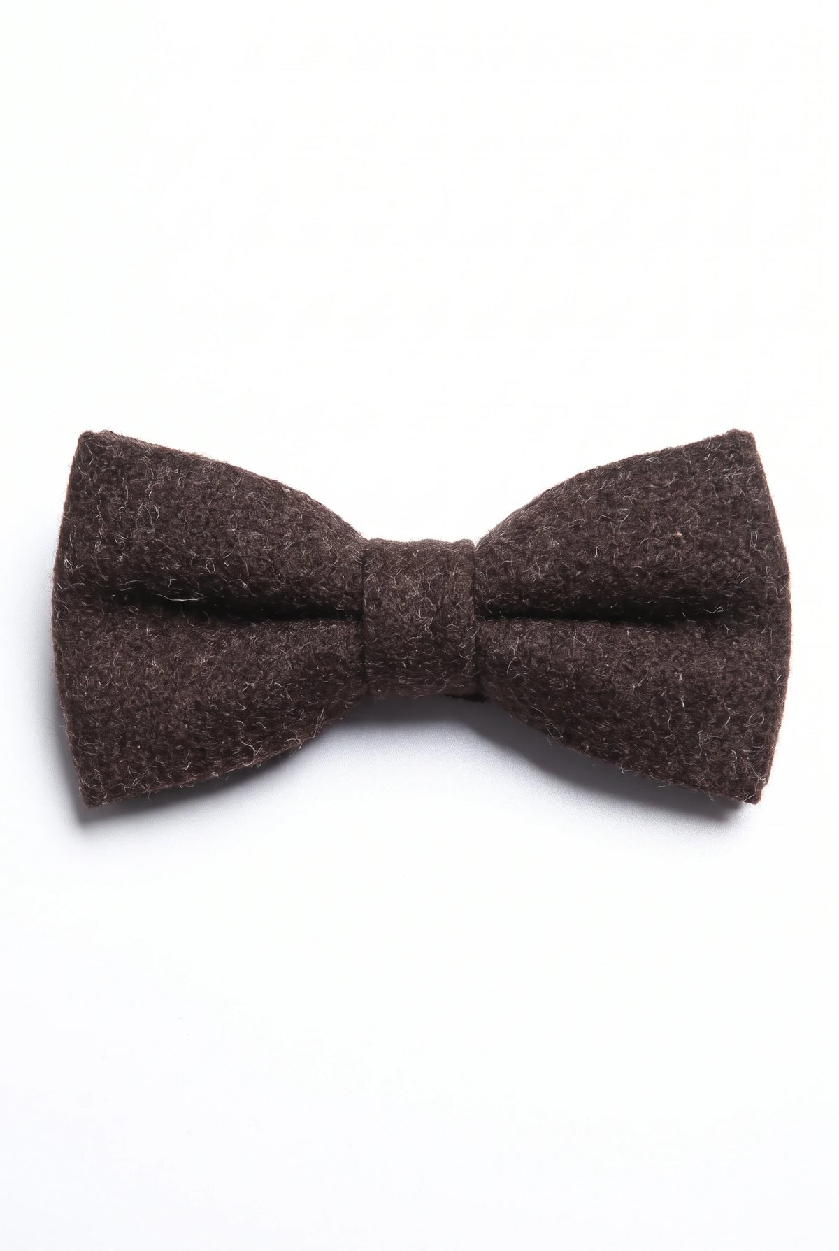 Men’s Dark Brown Tweed Wool Blend Bow Tie