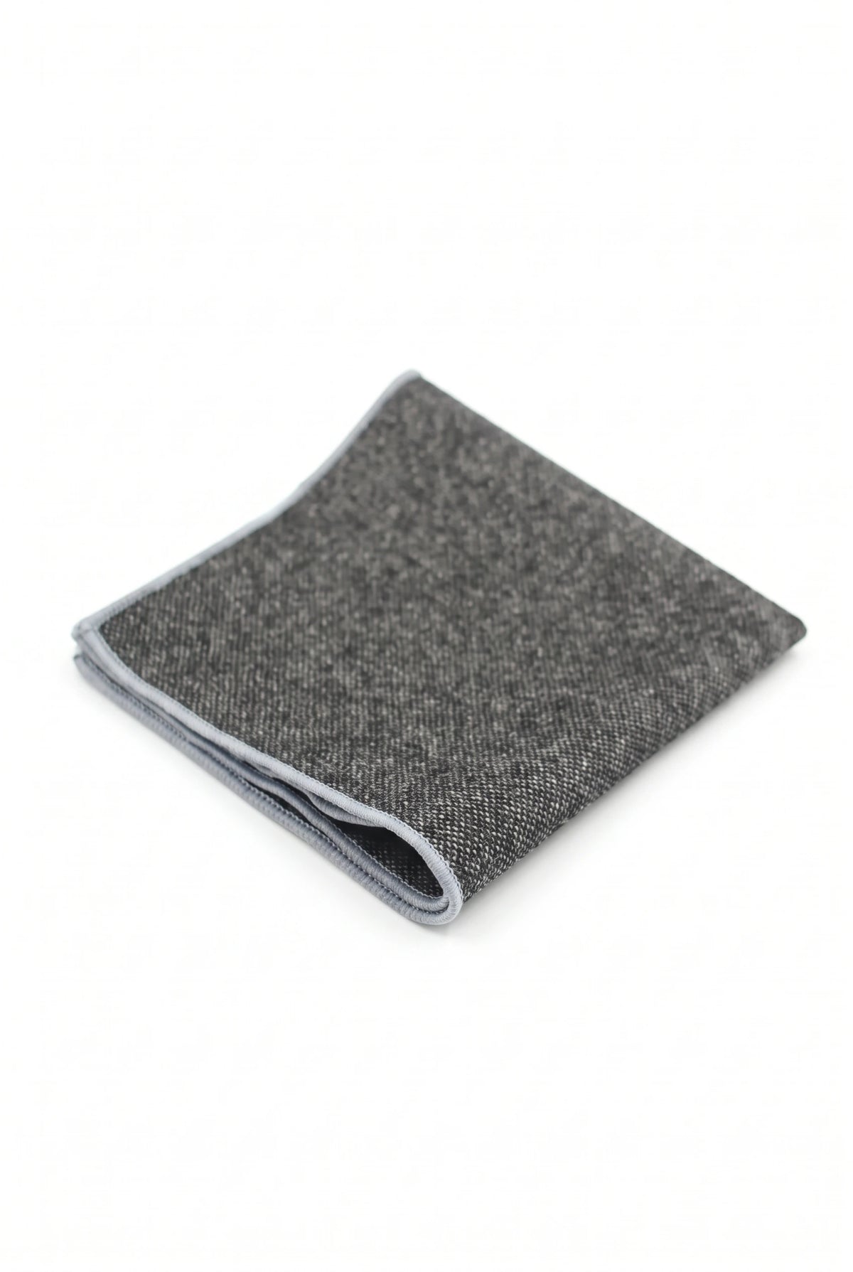 Men’s Dark Grey Tweed Pocket Square