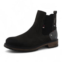Men's Dark Grey Water-Resistant Chelsea Ankle Boots
