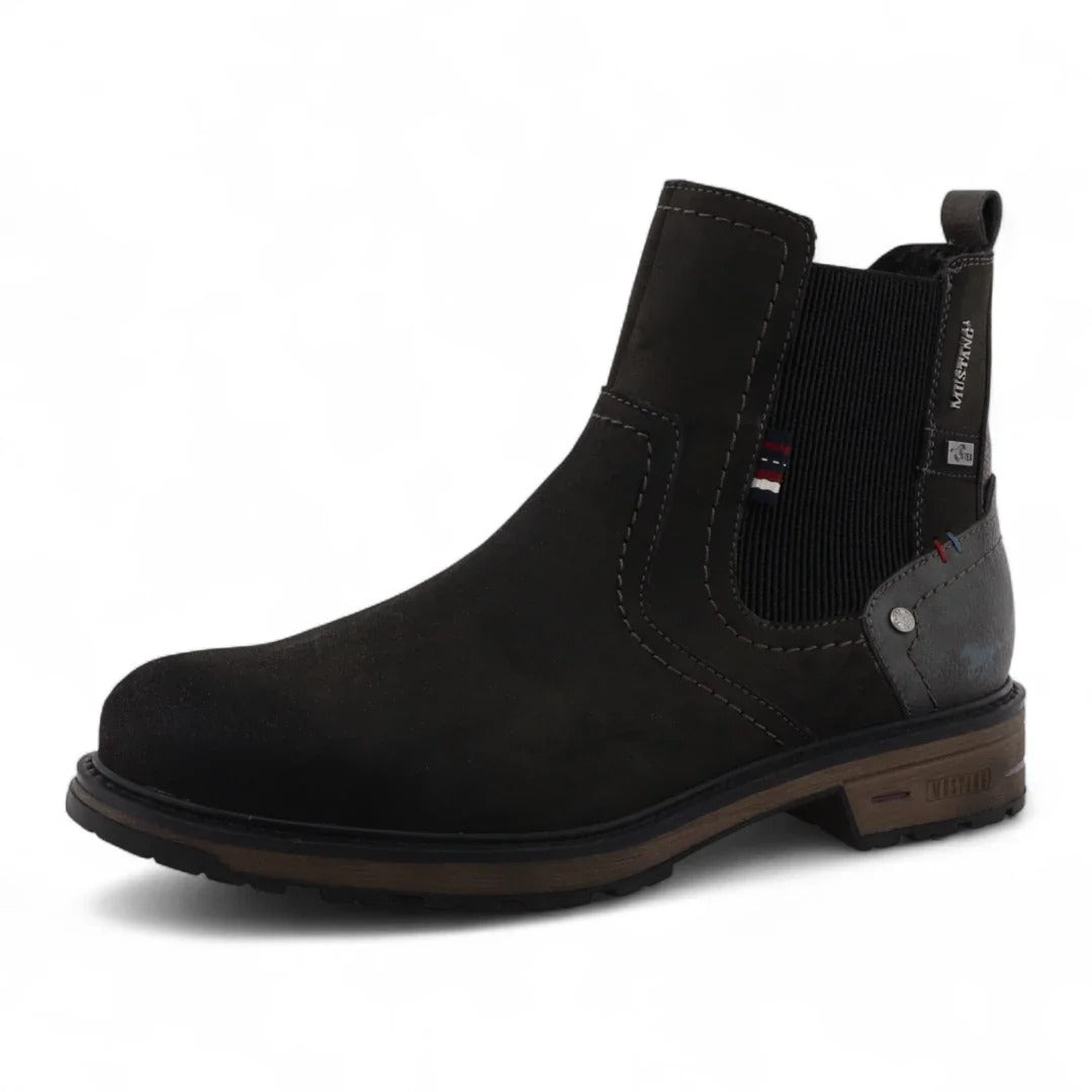 Men's Dark Grey Water-Resistant Chelsea Ankle Boots